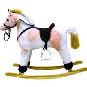 حصان هزاز لركوب الاطفال - ذهبي