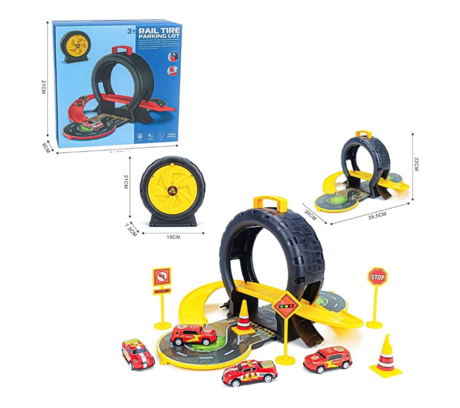 Rail Tire Parking Lot