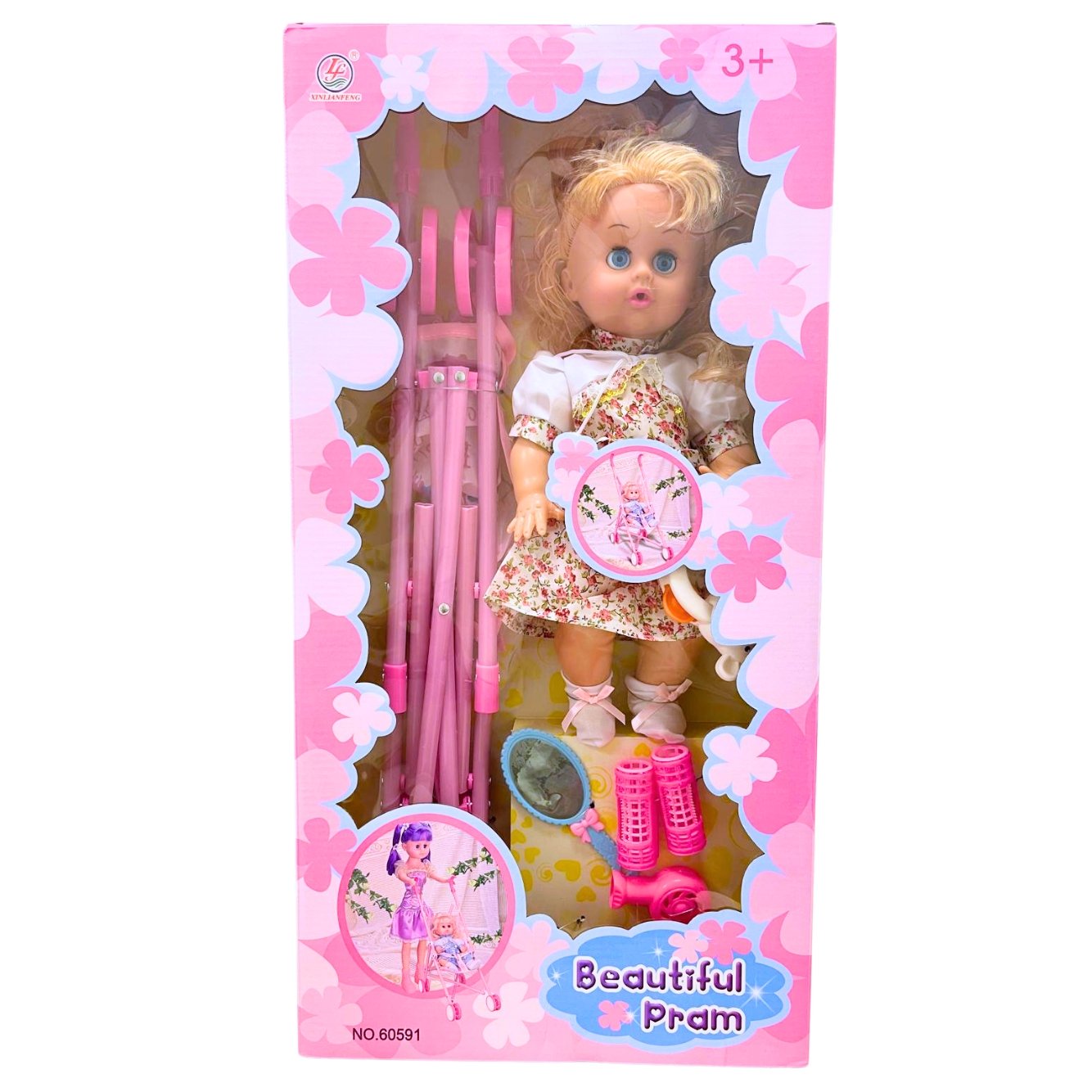 Elegant doll with stroller