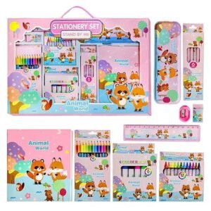 Animal world complete stationery