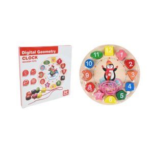 Wooden Geometry Clock ساعة هندسية خشبية