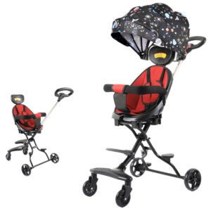 عربة أطفال للسفر قابلة للطي آمنة وخفيفة الوزن