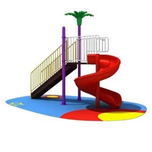 Outdoor 450-Degree Spiral Slide