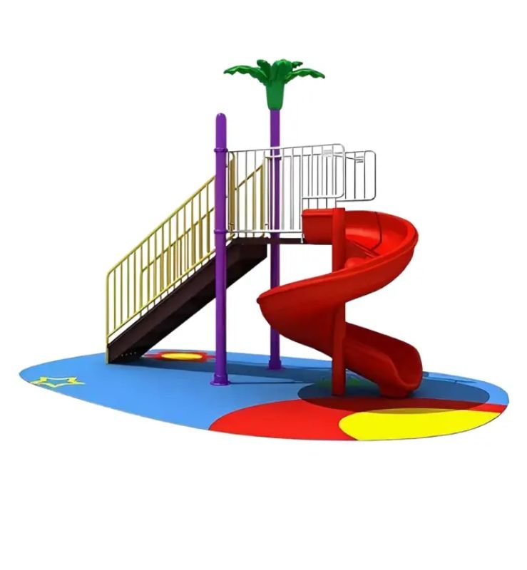 Outdoor 450-Degree Spiral Slide