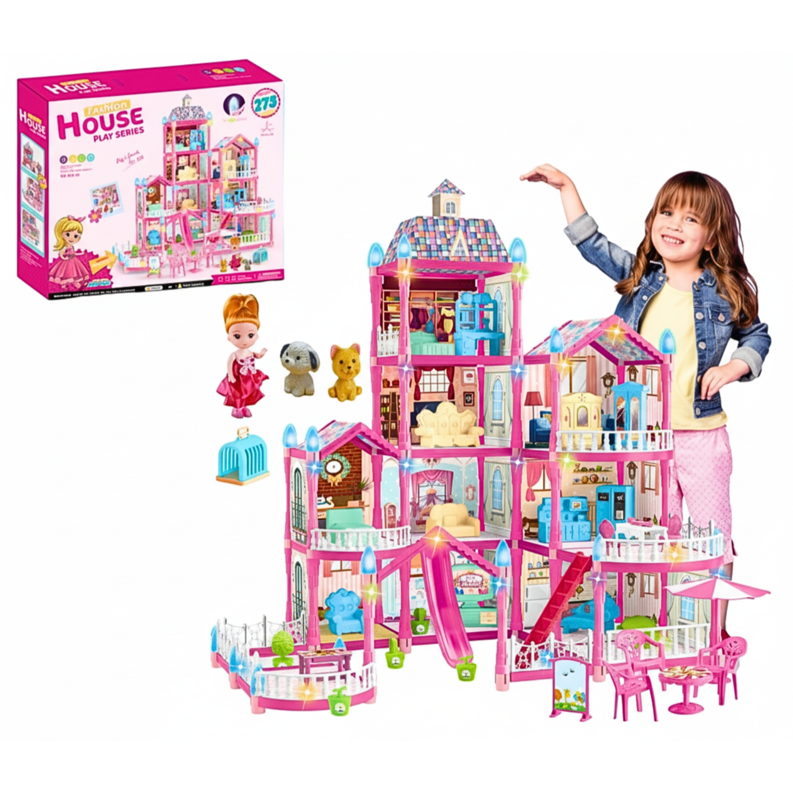 Dollhouse Play set–275 pcs