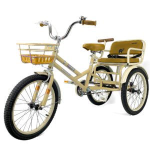 Tricycle With Back Seat-16 Cream