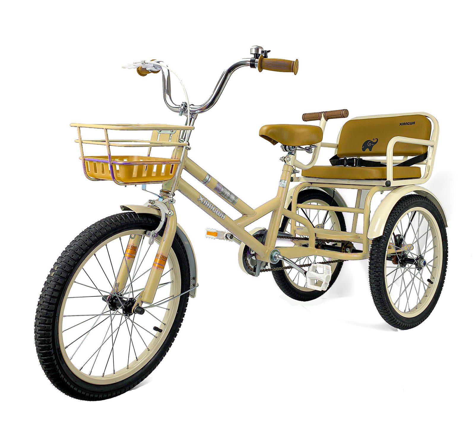 Tricycle With Back Seat-16 Cream